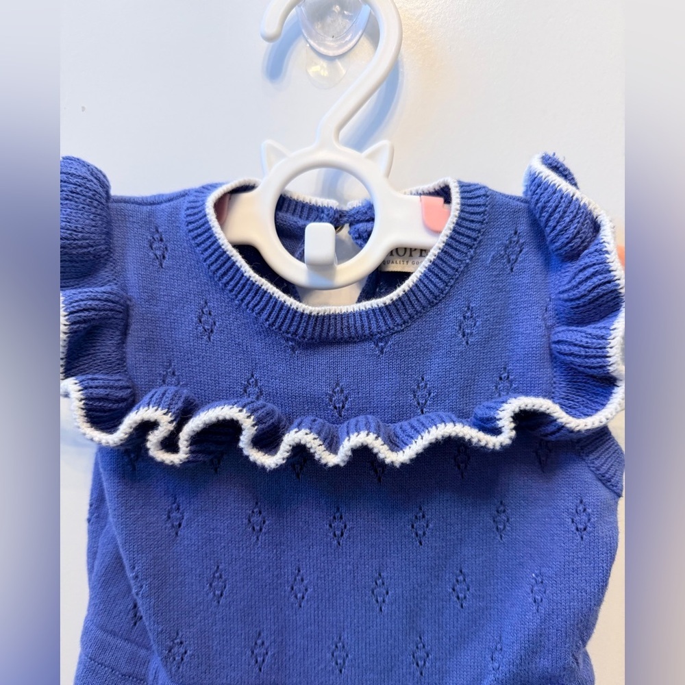 Organic Cotton Baby Dress Bundle 12-18M Smocked Ruffle Hope & Henry‎ - Picture 4 of 12